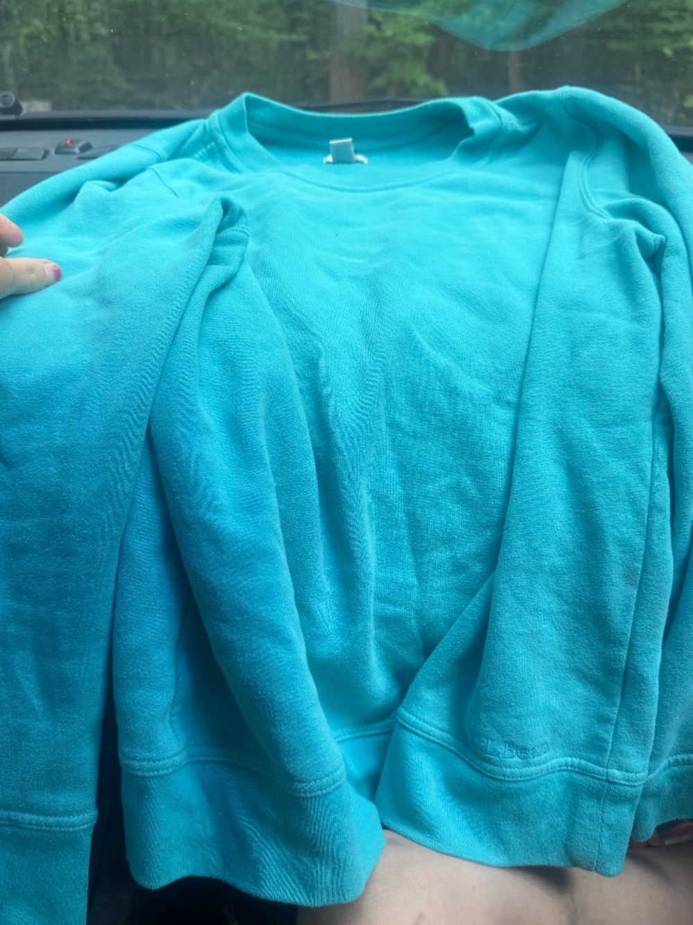 L.L. Bean Women's Crewneck Sweatshirt in Bright Teal size medium